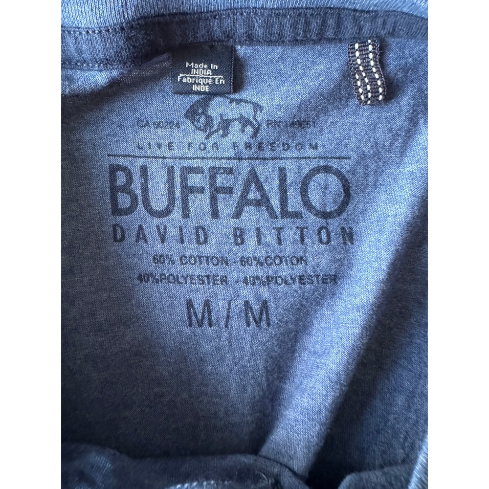 Buffalo David Bitton Vintage Y2K Graphic Eagle T-Shirt Mens M Navy Casual Indie - Picture 2 of 10